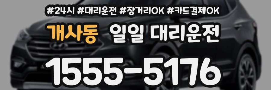 개사동 일일 대리운전