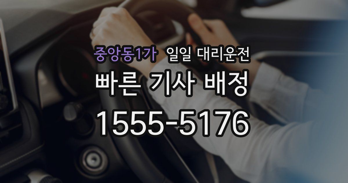 중앙동1가 일일 대리운전
