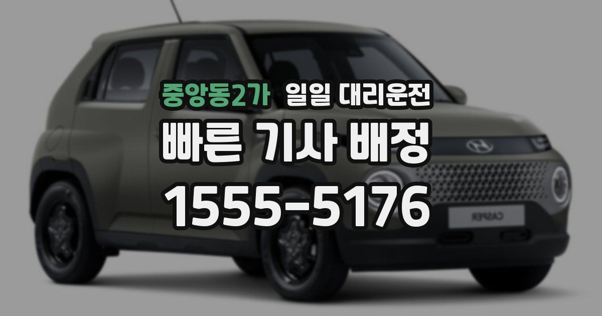 중앙동2가 일일 대리운전
