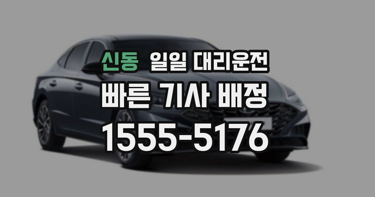 신동 일일 대리운전