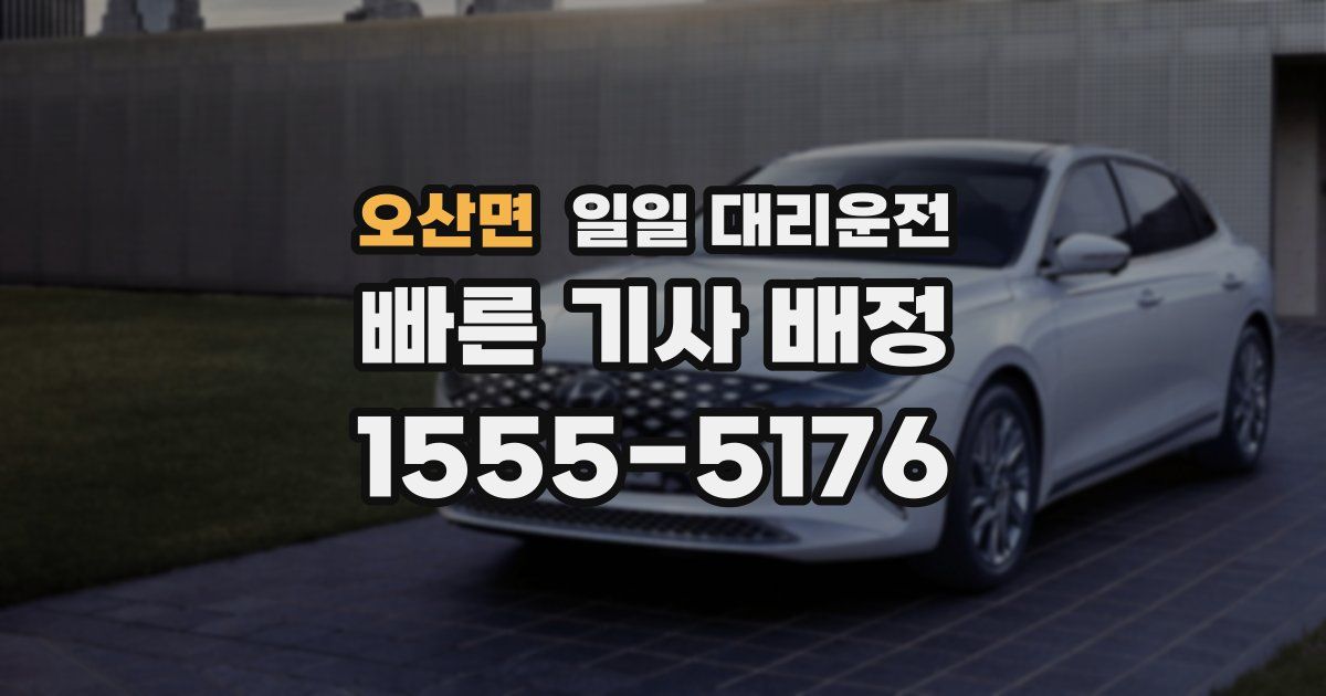 오산면 일일 대리운전