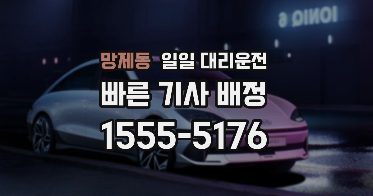 망제동 일일 대리운전