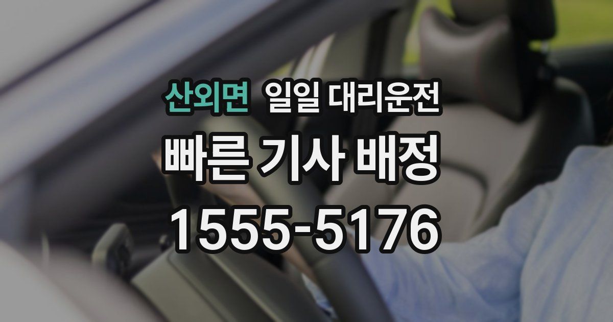산외면 일일 대리운전