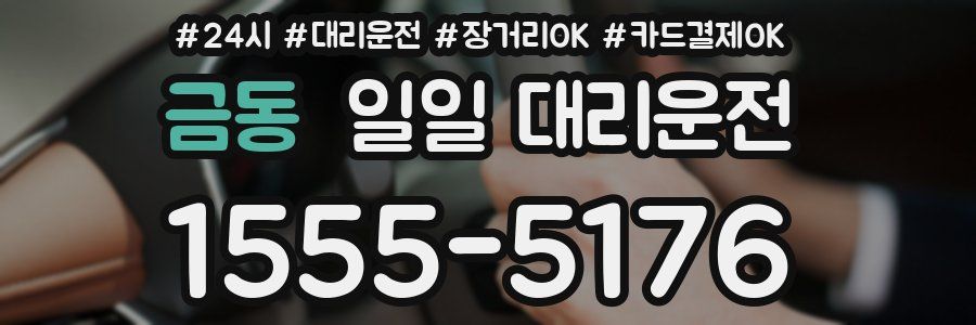 금동 일일 대리운전