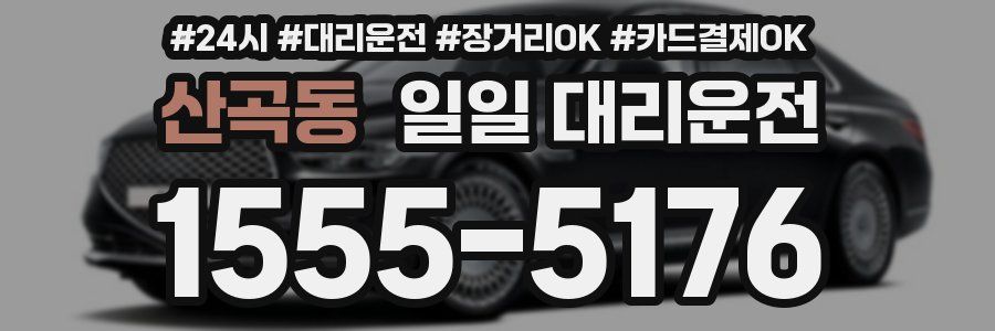 산곡동 일일 대리운전