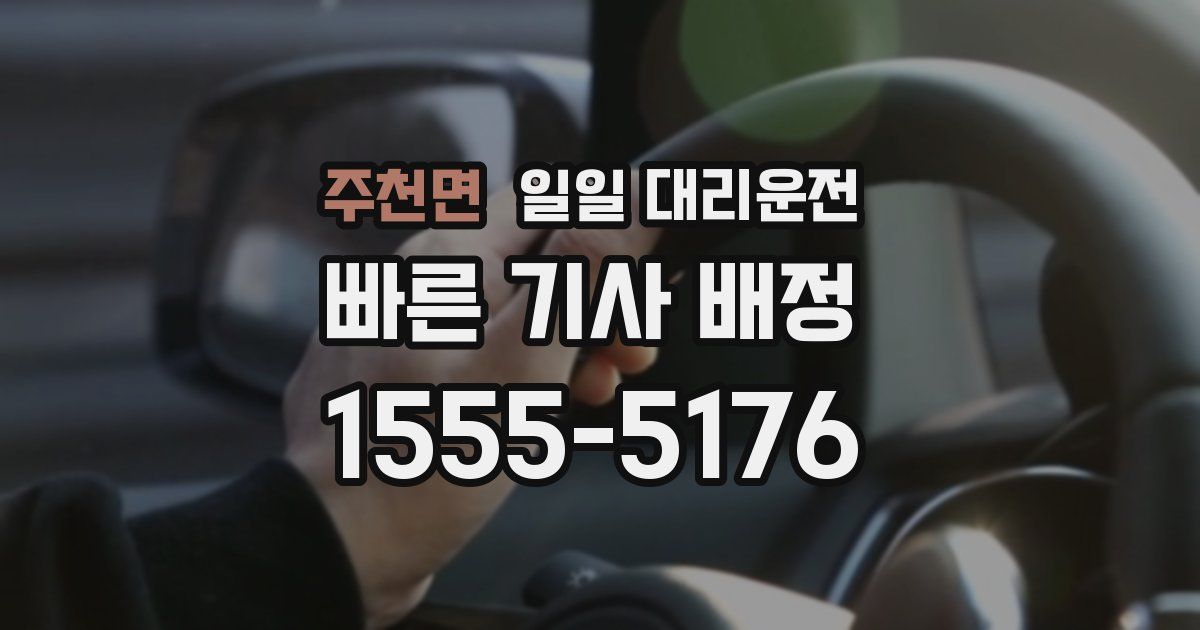 주천면 일일 대리운전