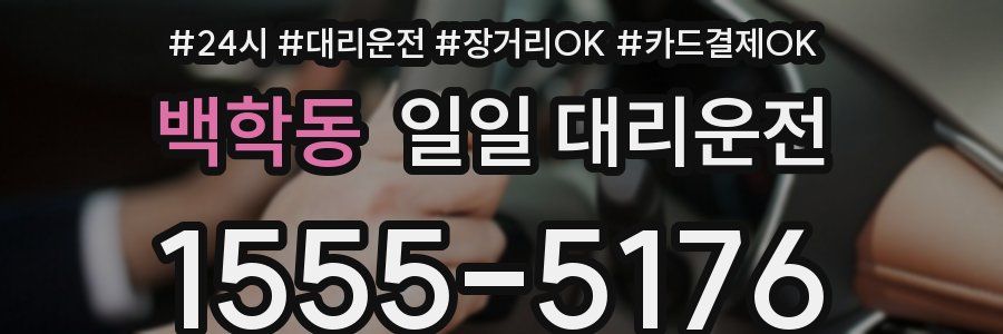 백학동 일일 대리운전