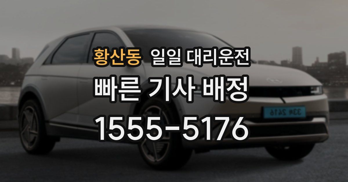 황산동 일일 대리운전