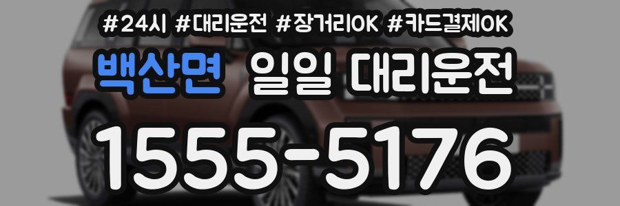 백산면 일일 대리운전