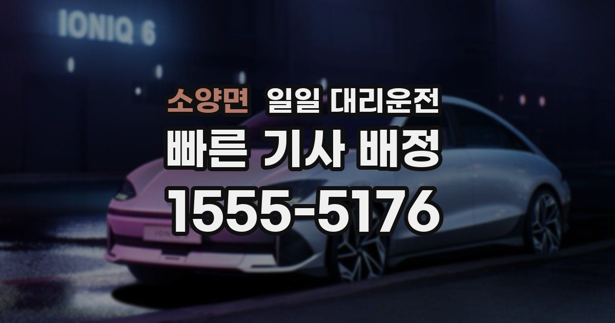 소양면 일일 대리운전