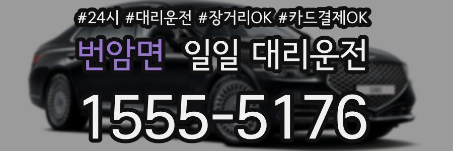 번암면 일일 대리운전