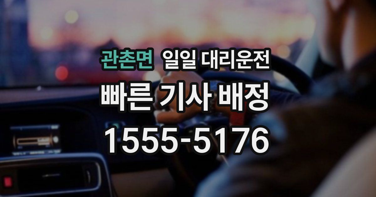 관촌면 일일 대리운전