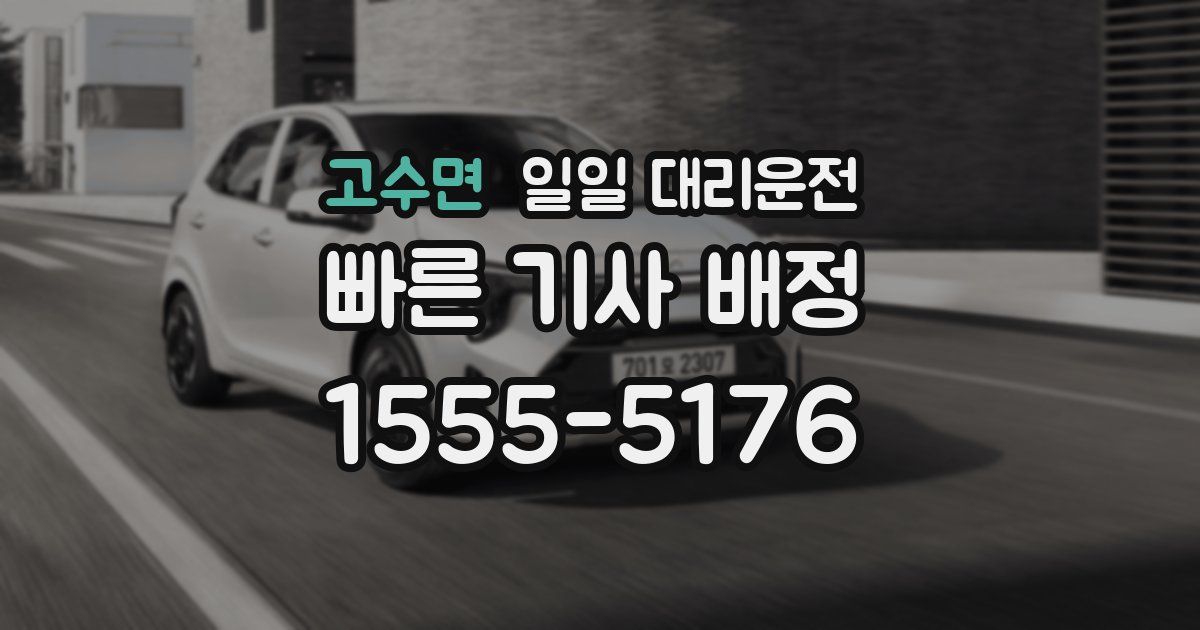 고수면 일일 대리운전