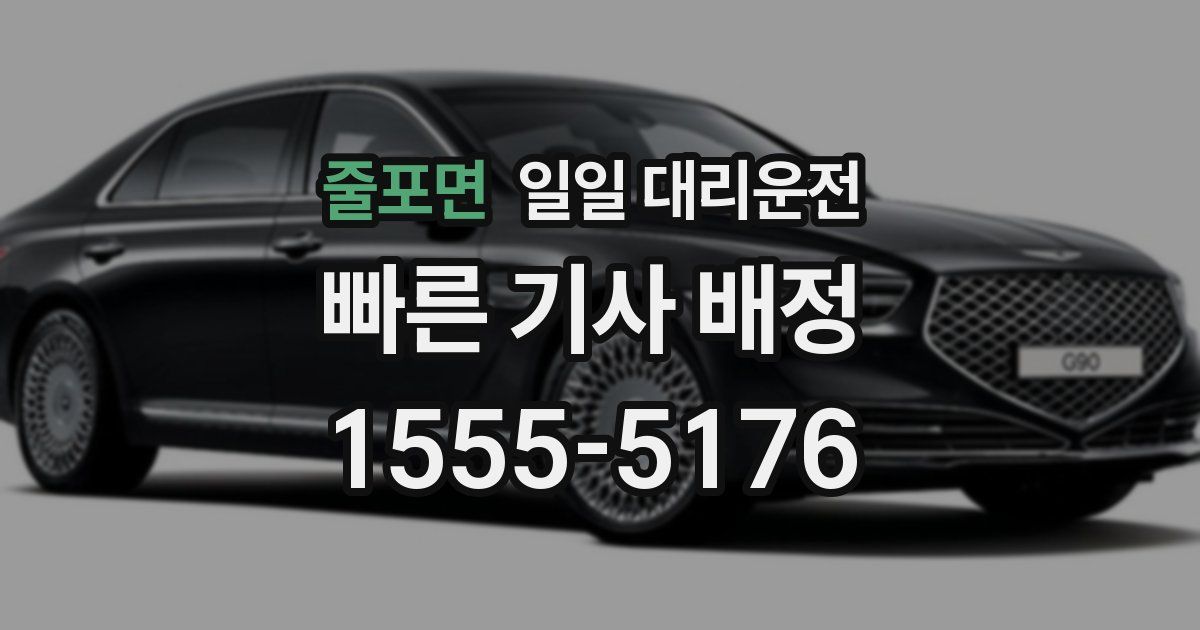 줄포면 일일 대리운전