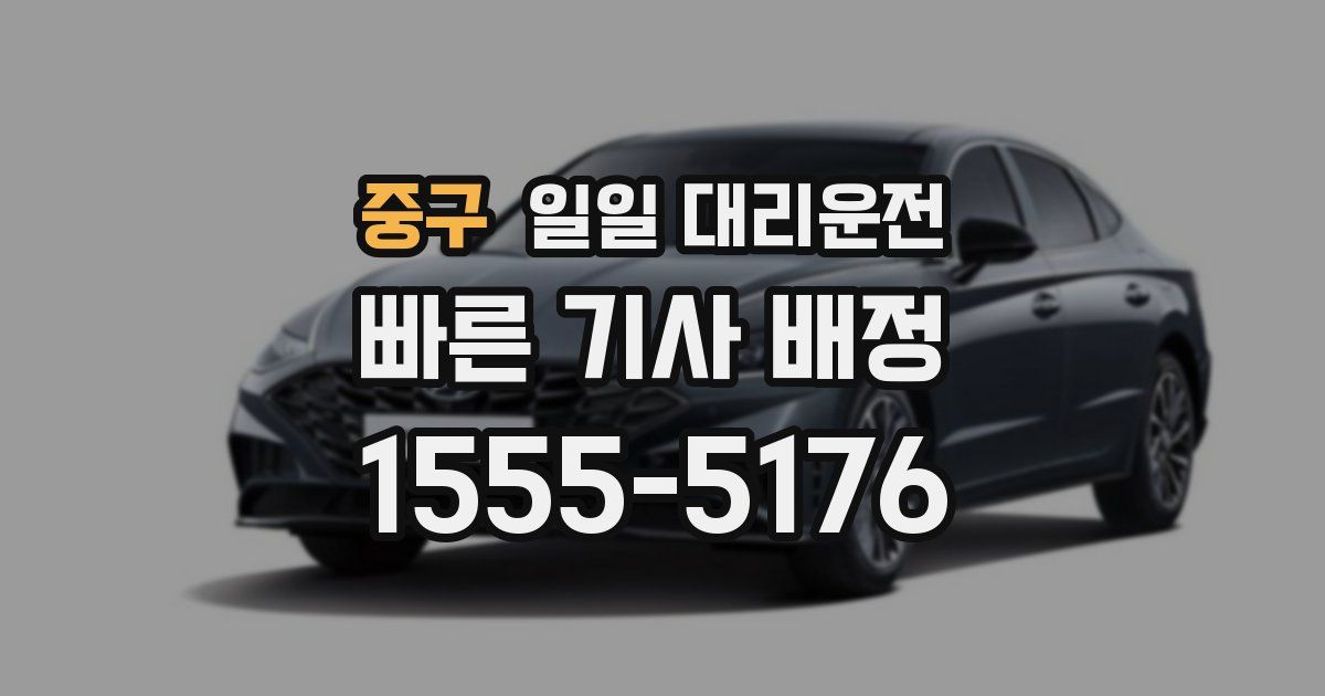중구 일일 대리운전
