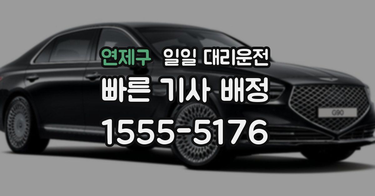 연제구 일일 대리운전