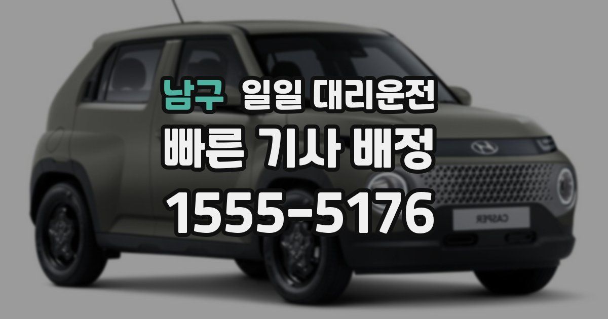 남구 일일 대리운전