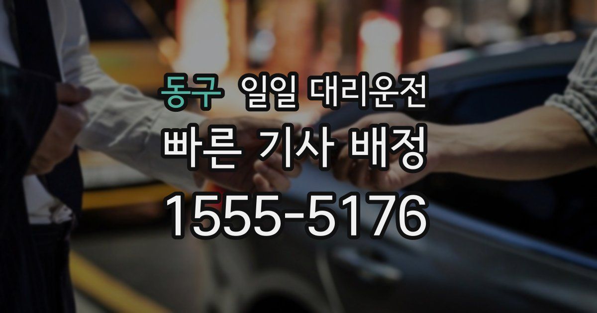 동구 일일 대리운전