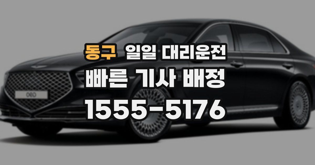 동구 일일 대리운전