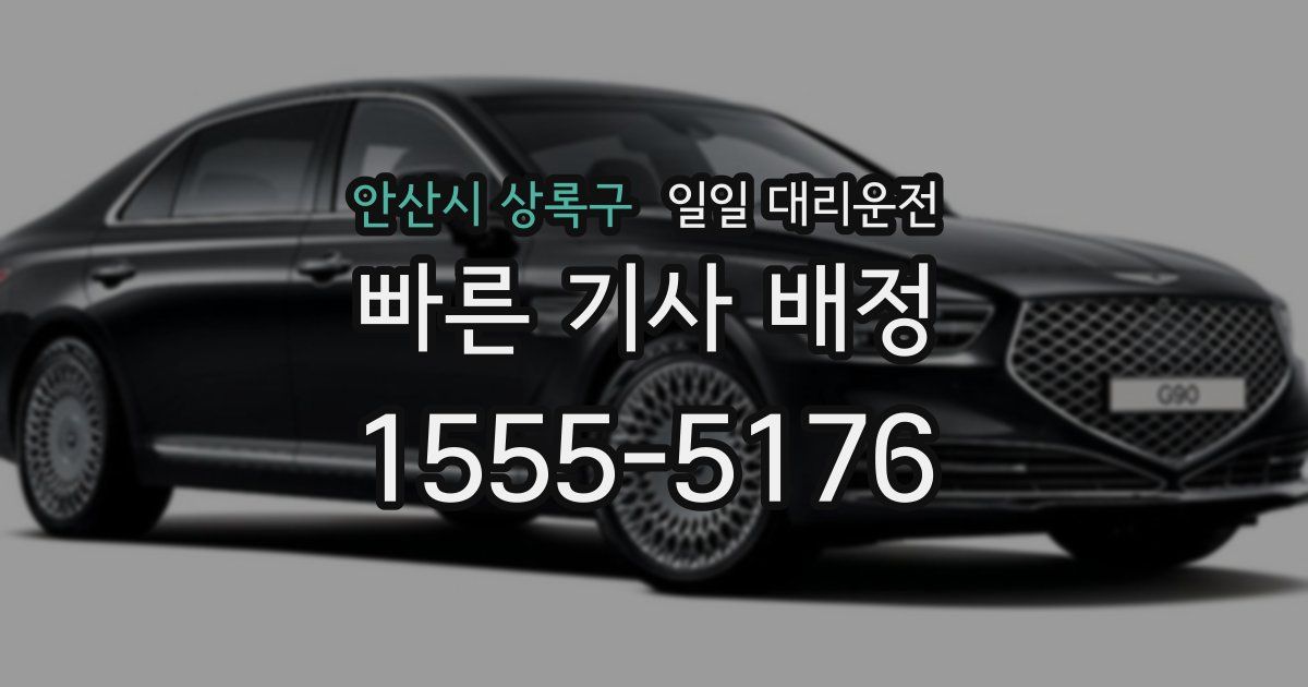 안산시 상록구 일일 대리운전