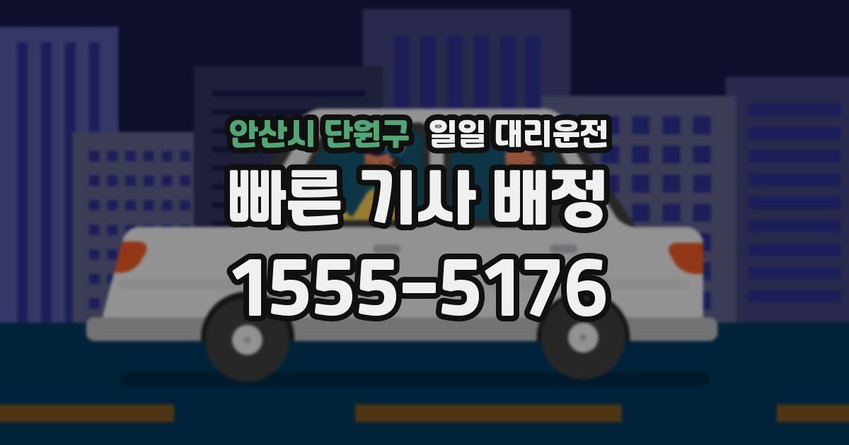 안산시 단원구 일일 대리운전