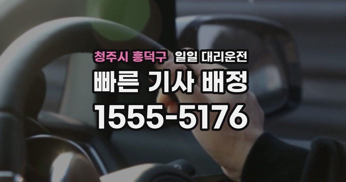 청주시 흥덕구 일일 대리운전