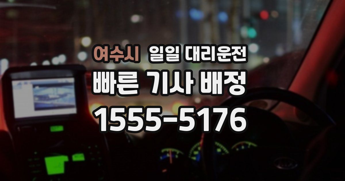 여수시 일일 대리운전