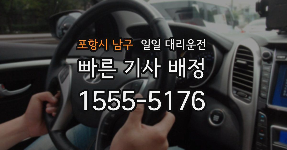 포항시 남구 일일 대리운전