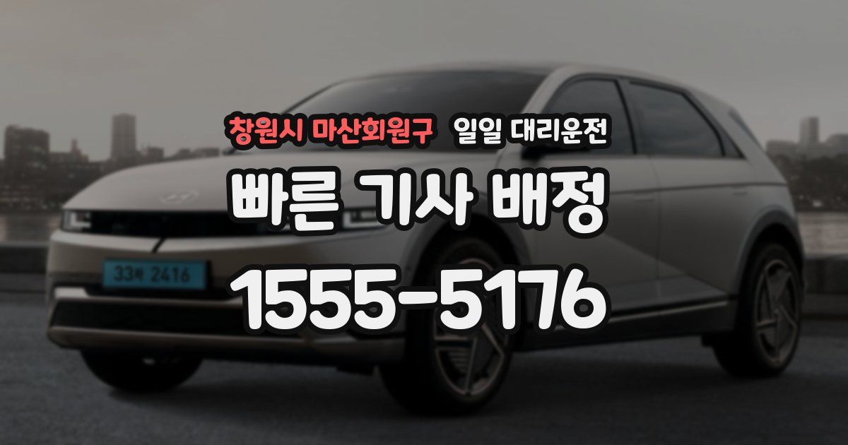 창원시 마산회원구 일일 대리운전