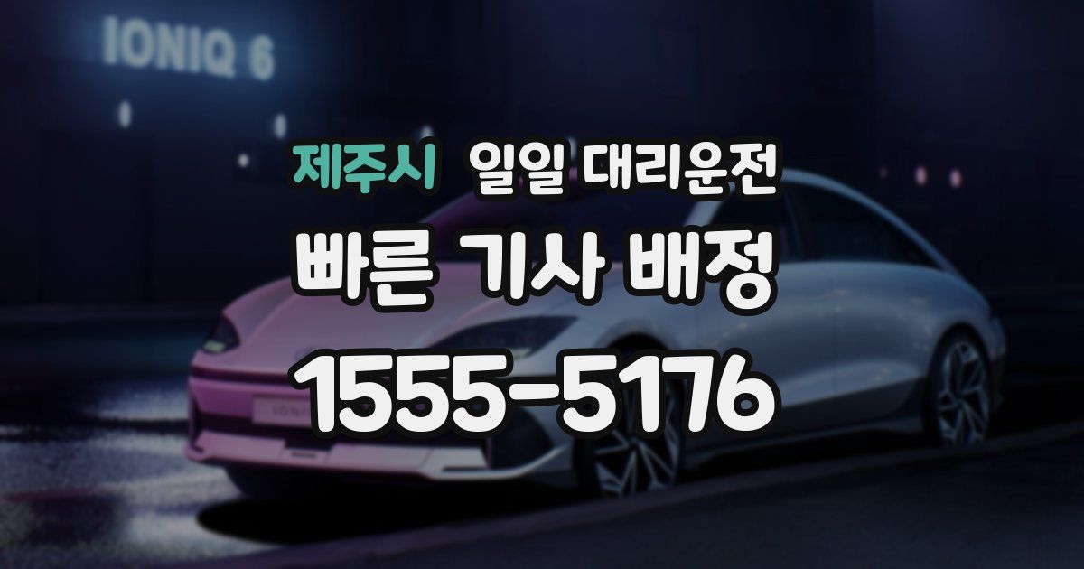 제주시 일일 대리운전