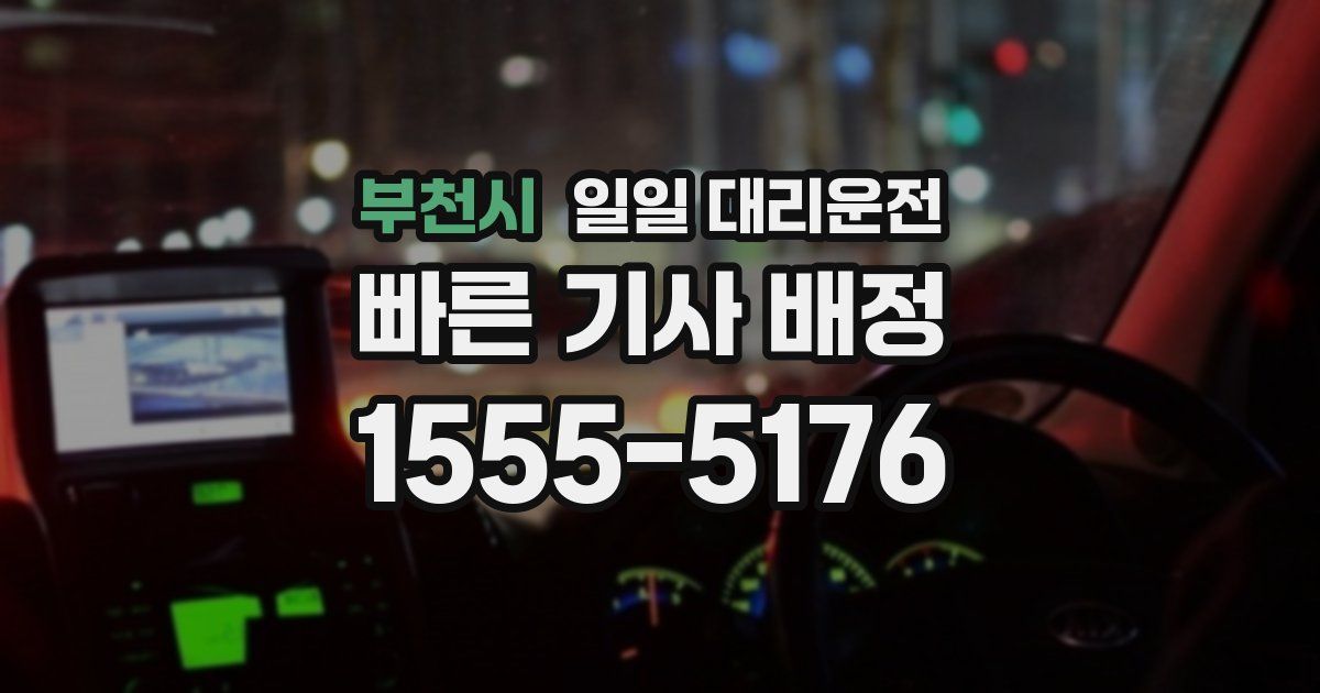부천시 일일 대리운전