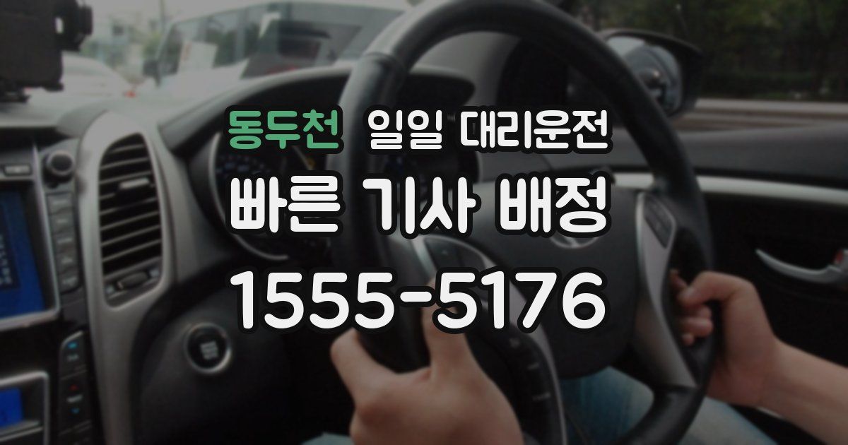 동두천 일일 대리운전