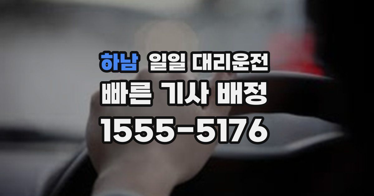 하남 일일 대리운전