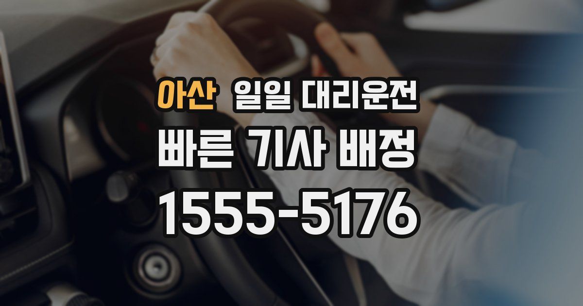 아산 일일 대리운전