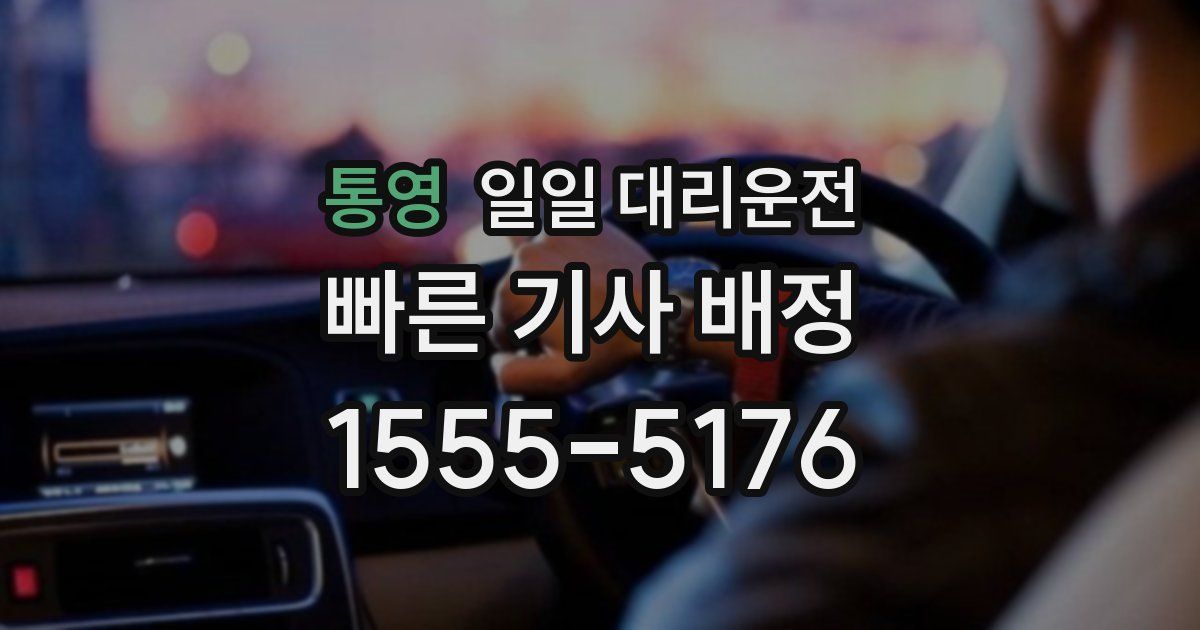 통영 일일 대리운전