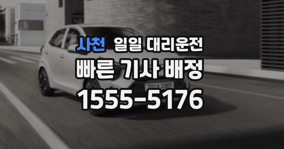 사천 일일 대리운전