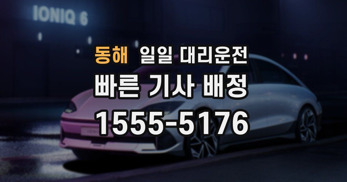 동해 일일 대리운전