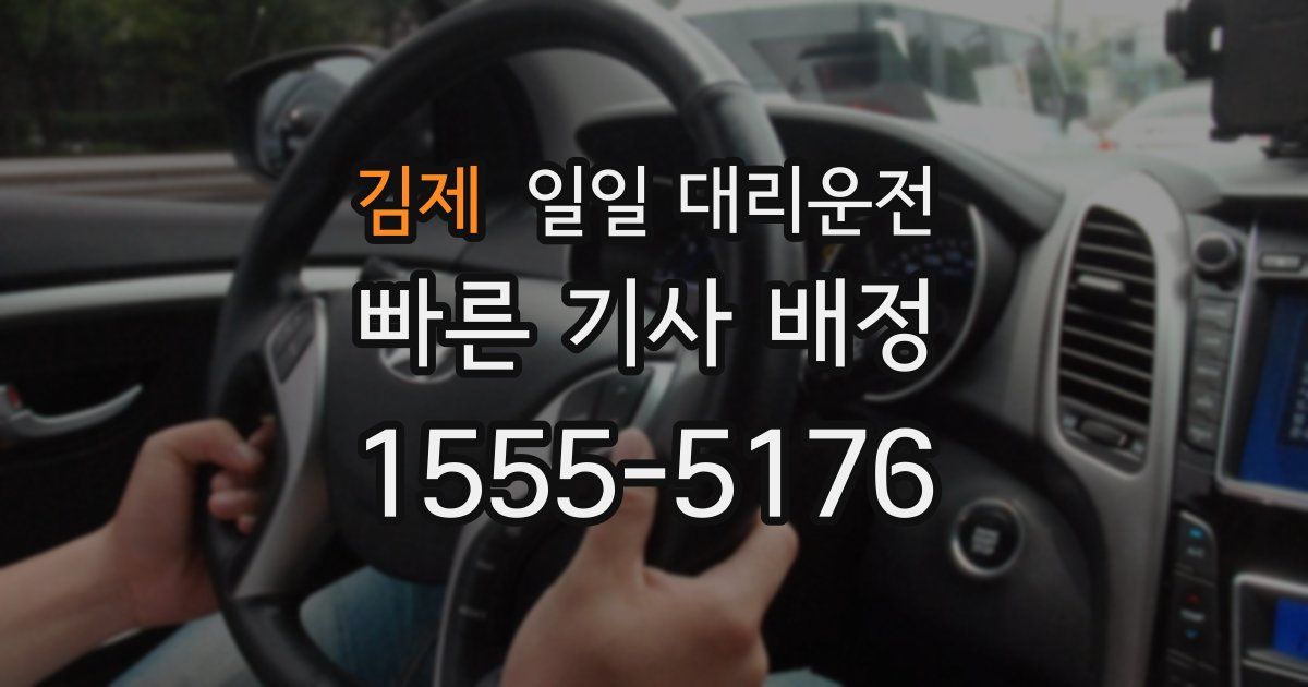김제 일일 대리운전