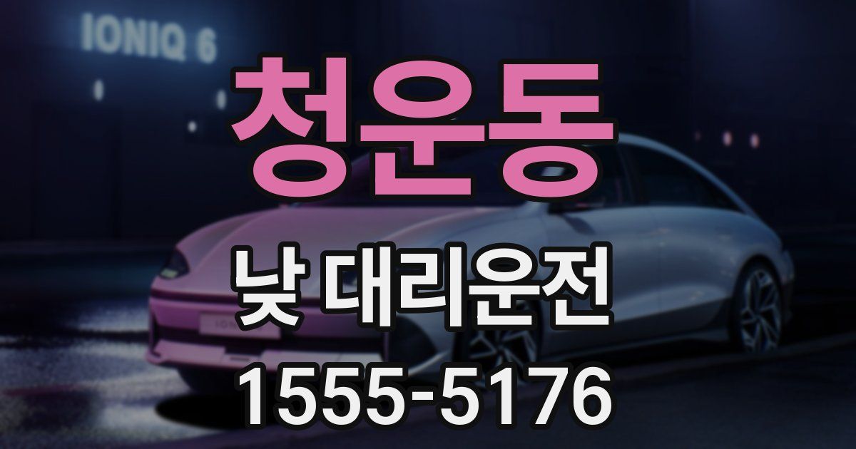 청운동 낮 대리운전