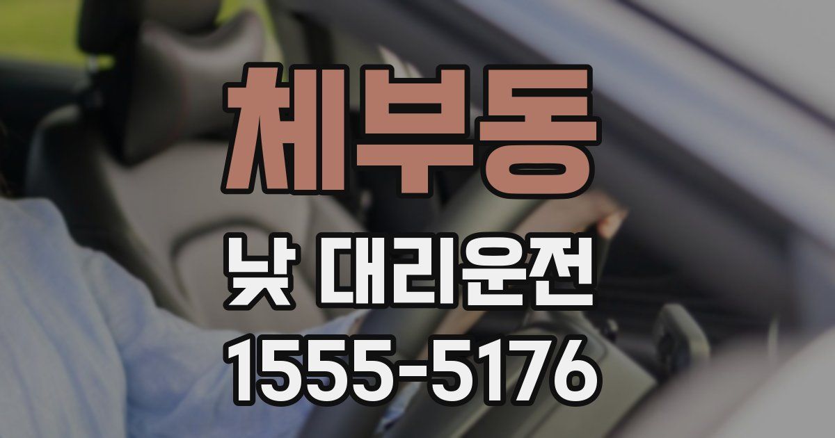 체부동 낮 대리운전