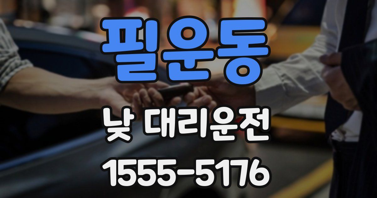 필운동 낮 대리운전