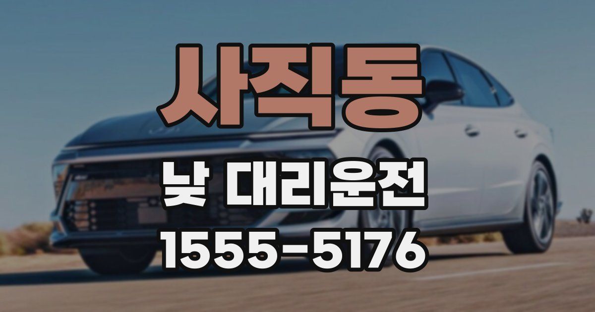 사직동 낮 대리운전