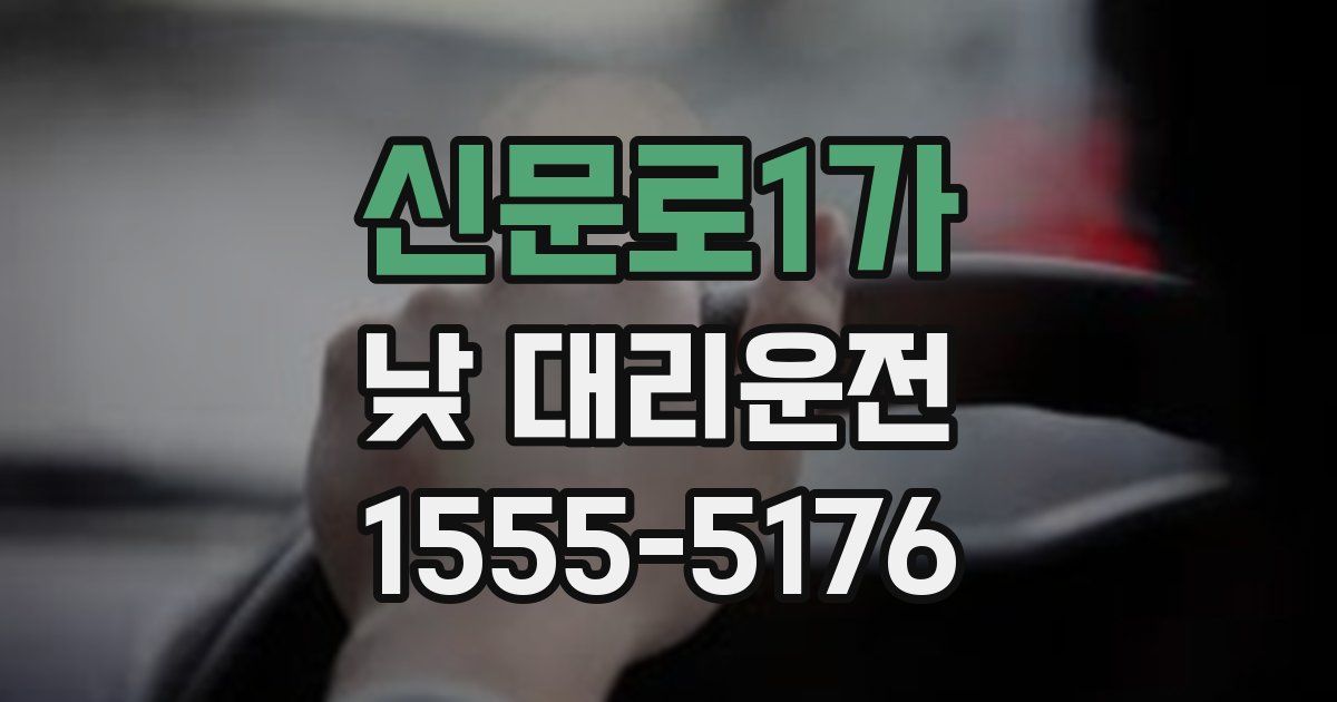 신문로1가 낮 대리운전