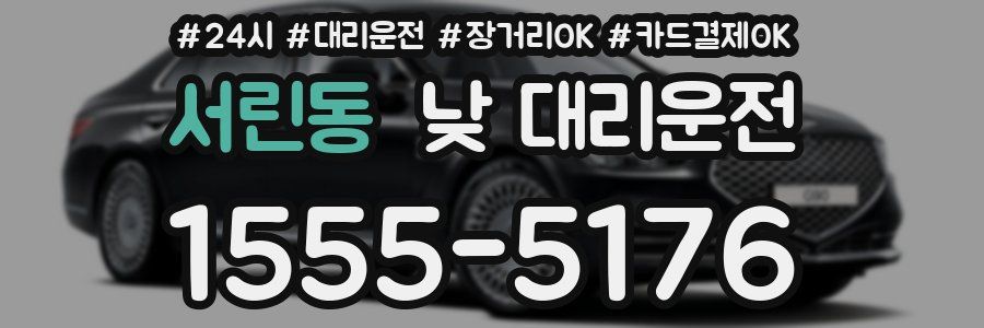 서린동 낮 대리운전