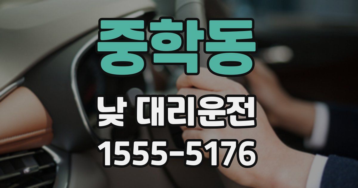 중학동 낮 대리운전
