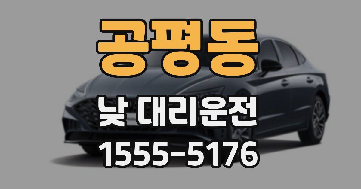 공평동 낮 대리운전