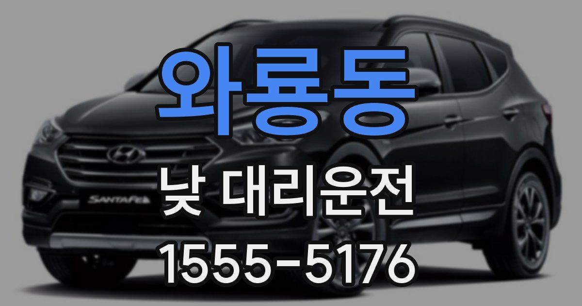 와룡동 낮 대리운전