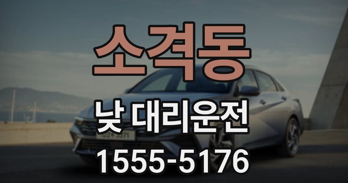 소격동 낮 대리운전