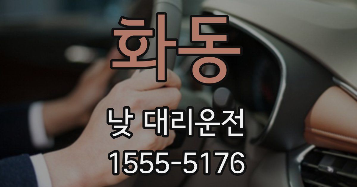 화동 낮 대리운전