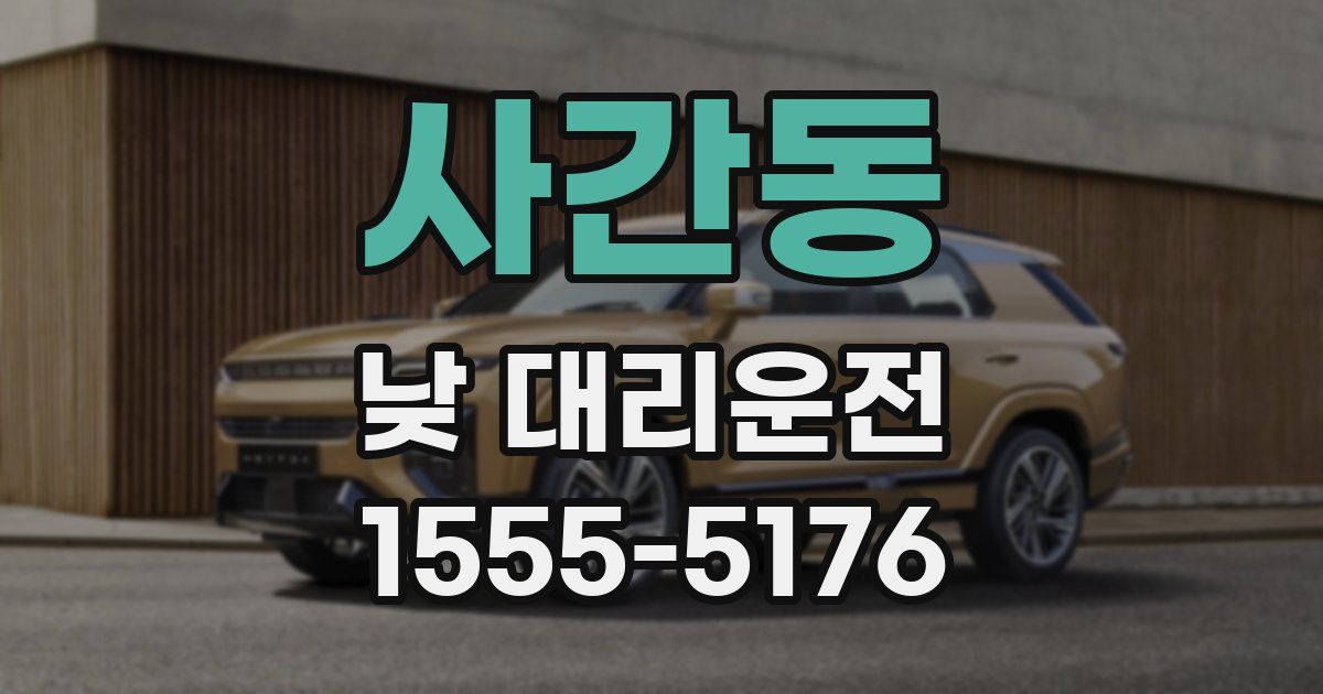 사간동 낮 대리운전